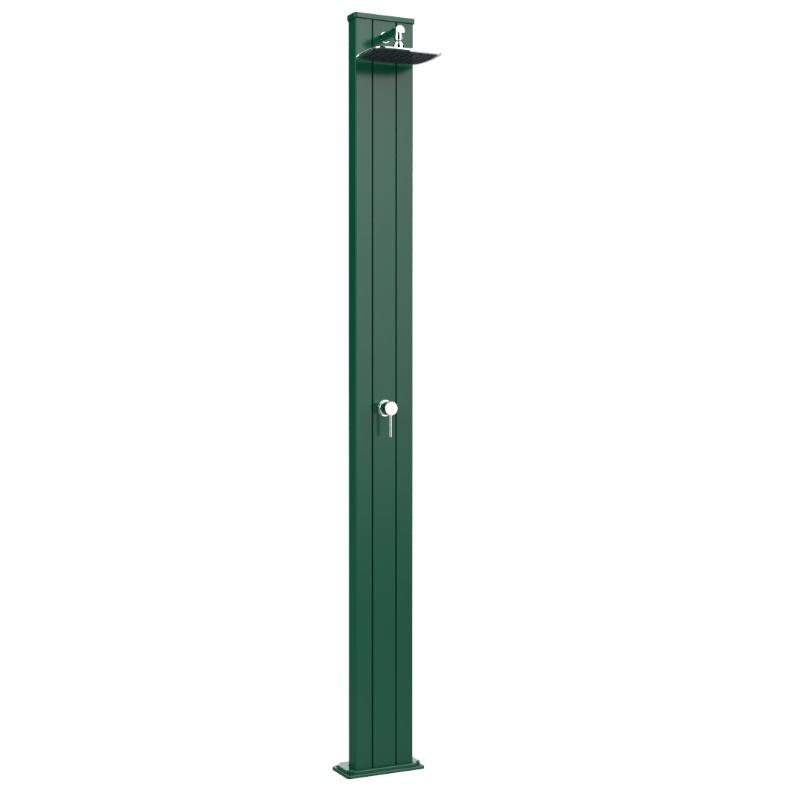 foto del prodotto doccia solare in alluminio spring s 30 litri con miscelatore colore verde scuro cv a200 6016