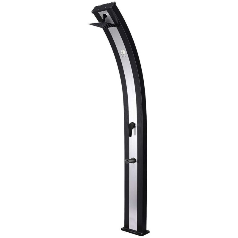 foto del prodotto doccia solare nera alluminio sined ella cm 27,2x14,7x224 sined doccia ella nera inox