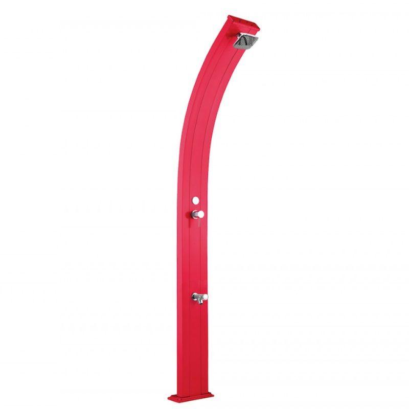 foto del prodotto doccia solare spring in alluminio 30 litri con lavapiedi colore cherry cv a120 3027