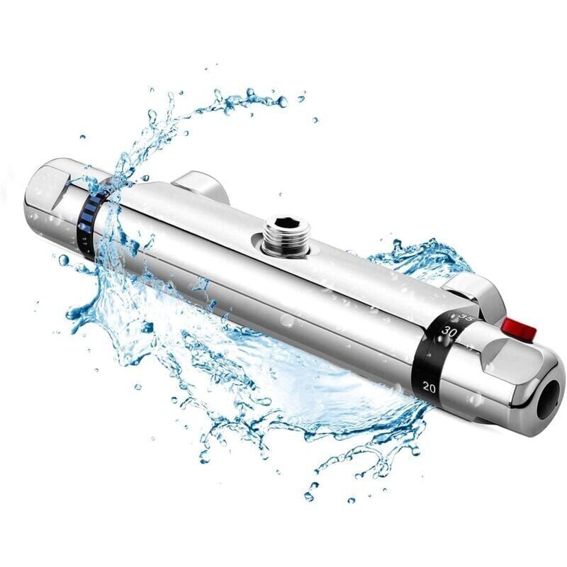 foto del prodotto doccia termostatica, rubinetto per vasca da bagno a temperatura costante in ottone da 59, protezione di sicurezza antiscottatura a 38 , per regolare