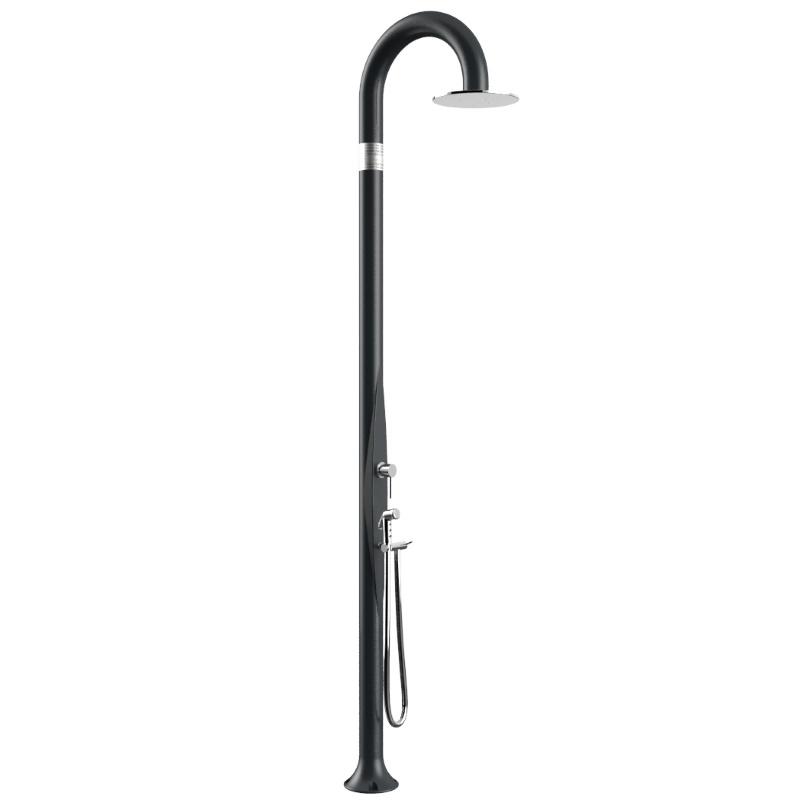 foto del prodotto doccia tradizionale in resina funny yin con miscelatore e doccetta colore antracite cv t345 7016