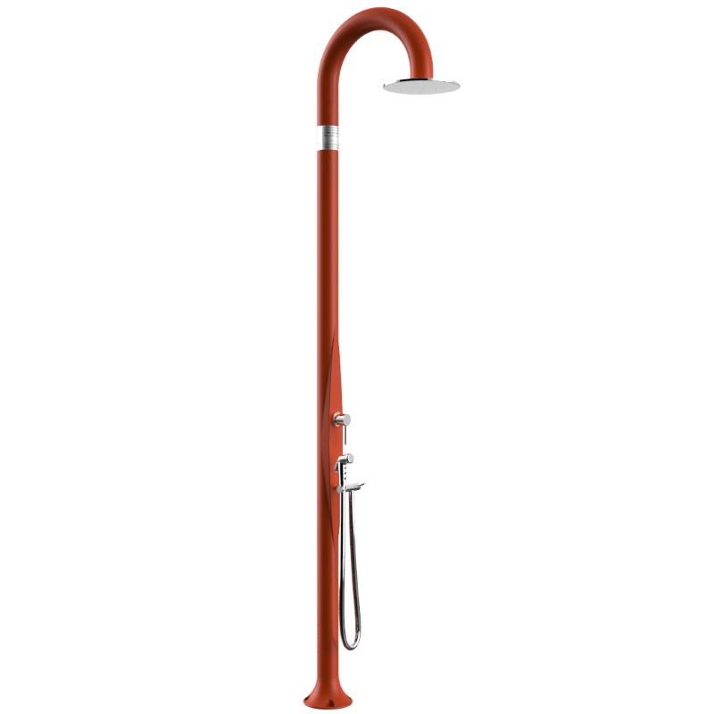 foto del prodotto doccia tradizionale in resina funny yin con miscelatore e doccetta colore arancione cv t345 2009