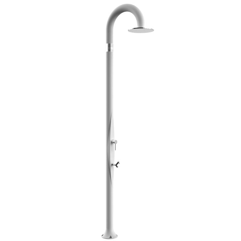 foto del prodotto doccia tradizionale in resina funny yin con miscelatore e lavapiedi colore bianco cv t325 9003