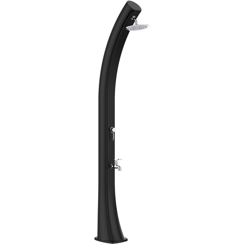foto del prodotto doccia xxl 40 nera acqua calda dal sole cm 25x27x226,6 mpc docciasolare rioxxl nero