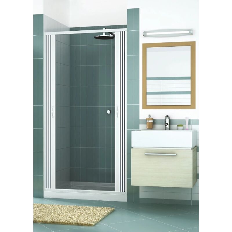 foto del prodotto docciabox box porta doccia venere in pvc 1 lato apertura scorrevole centrale 160 x h185 cm
