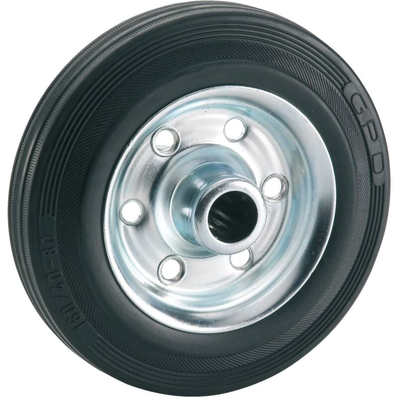foto del prodotto doerner helmer 710142 c pieno di gomma ruota 80 x 25 x 12 mm con cuscinetto a rulli mozzo larghezza 39 mm