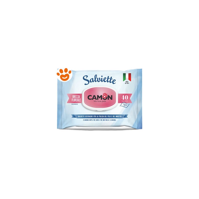 foto del prodotto dog &amp; cat salviette brezza floreale dog &amp; cat salviette brezza floreale - confezione da 40 salviette - camon