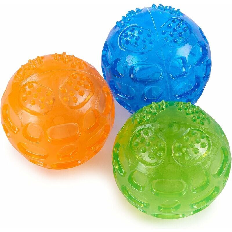 foto del prodotto dog ball sound 3 pack palla galleggiante per cani, palla rimbalzante e squeaky per cani, per addestramento