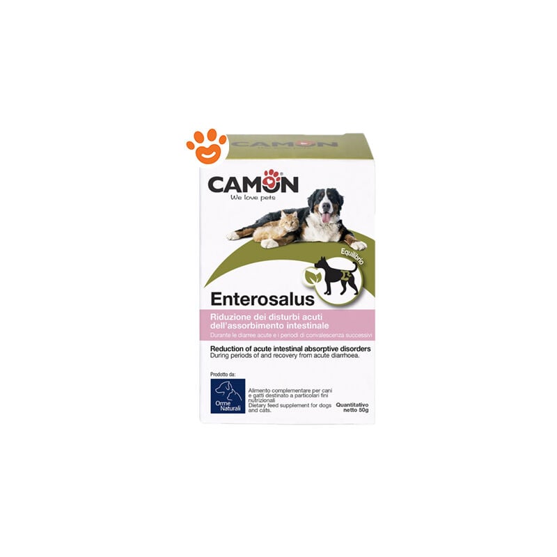 foto del prodotto dog cat orme naturali enterosalus polvere dog cat orme naturali enterosalus polvere - confezione da 50 gr - camon