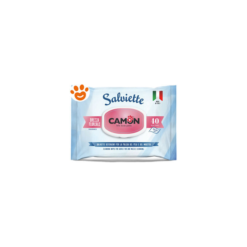 foto del prodotto dog cat salviette brezza floreale dog cat salviette brezza floreale confezione da 40 salviette camon