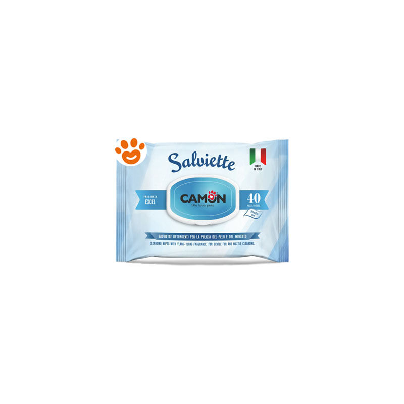 foto del prodotto dog cat salviette excel dog cat salviette excel confezione da 40 salviette camon