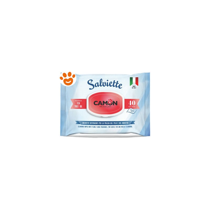 foto del prodotto dog cat salviette tea tree oil dog cat salviette tea tree oil confezione da 40 salviette camon