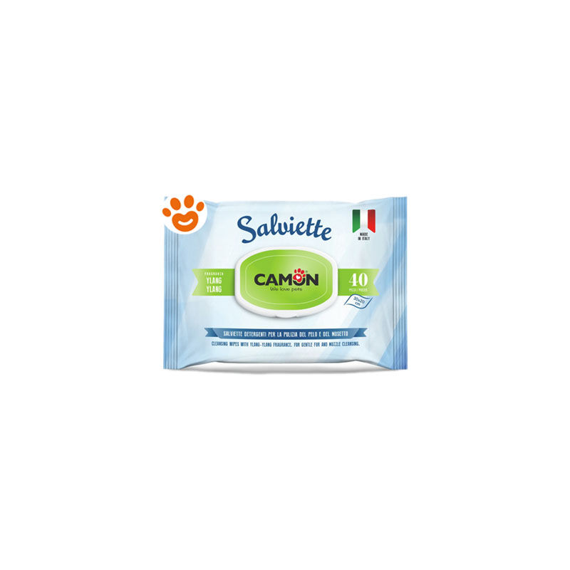 foto del prodotto dog cat salviette ylang ylang dog cat salviette ylang ylang confezione da 40 salviette camon