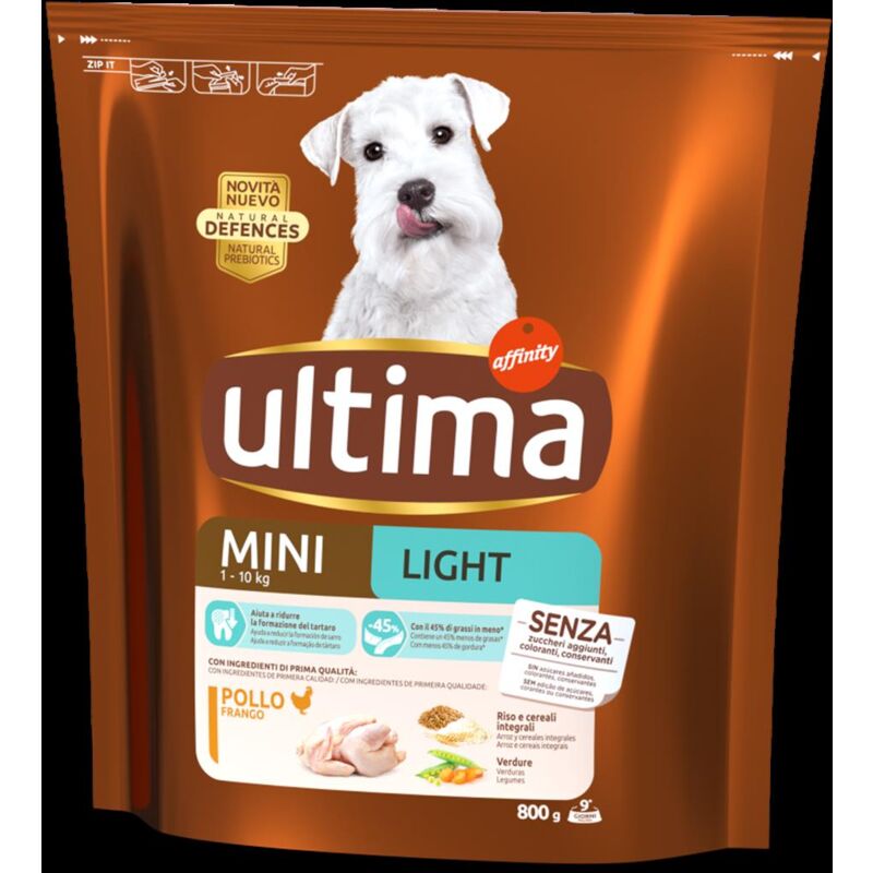 foto del prodotto dog croccantini cane 800 grammi mini light pollo ultima