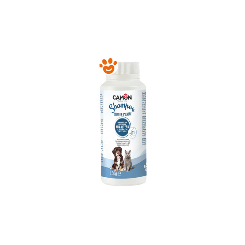 foto del prodotto dog e cat shampoo secco polvere dog e cat shampoo secco polvere confezione da 150 gr camon