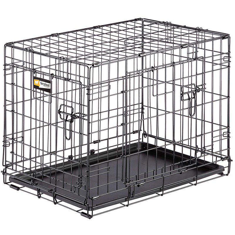 foto del prodotto dog inn box pieghevole per cani in varie misure.. variante dog inn 60 misure 64.1 x 44.7 x h 49.2 cm nero ferplast