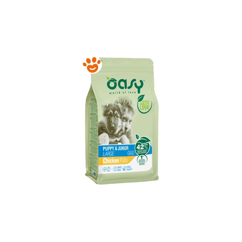 foto del prodotto dog lifestage puppy e junior large pollo dog lifestage puppy e junior large pollo - sacco da 12 kg - oasy