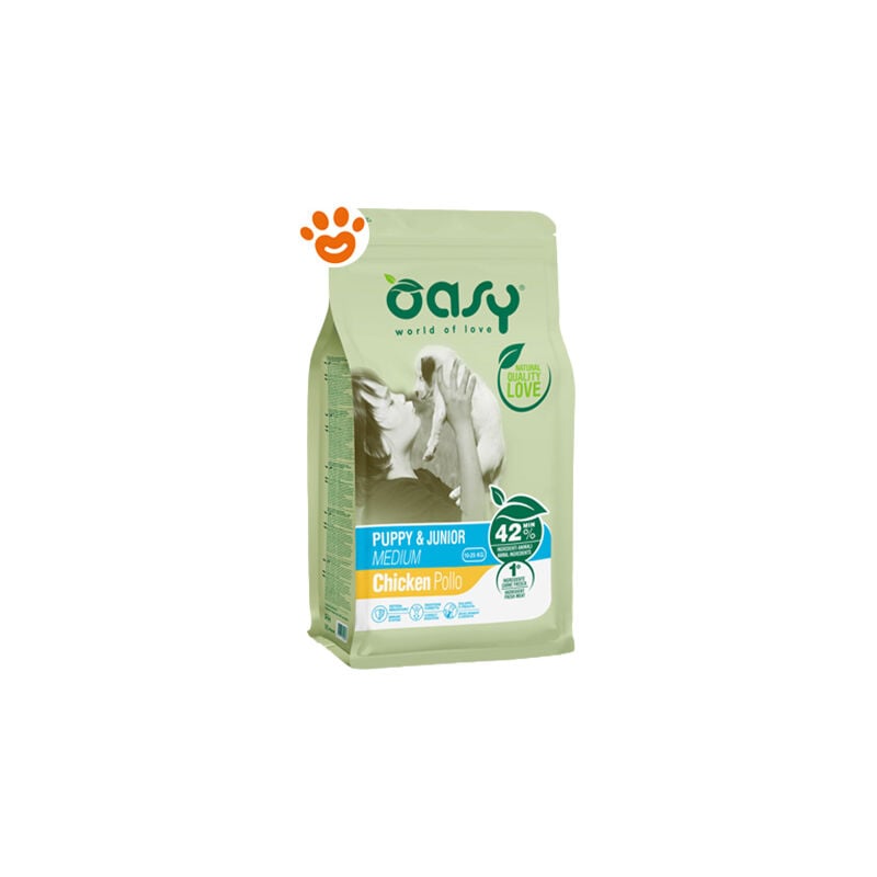 foto del prodotto dog lifestage puppy e junior medium pollo dog lifestage puppy e junior medium pollo sacco da 12 kg oasy