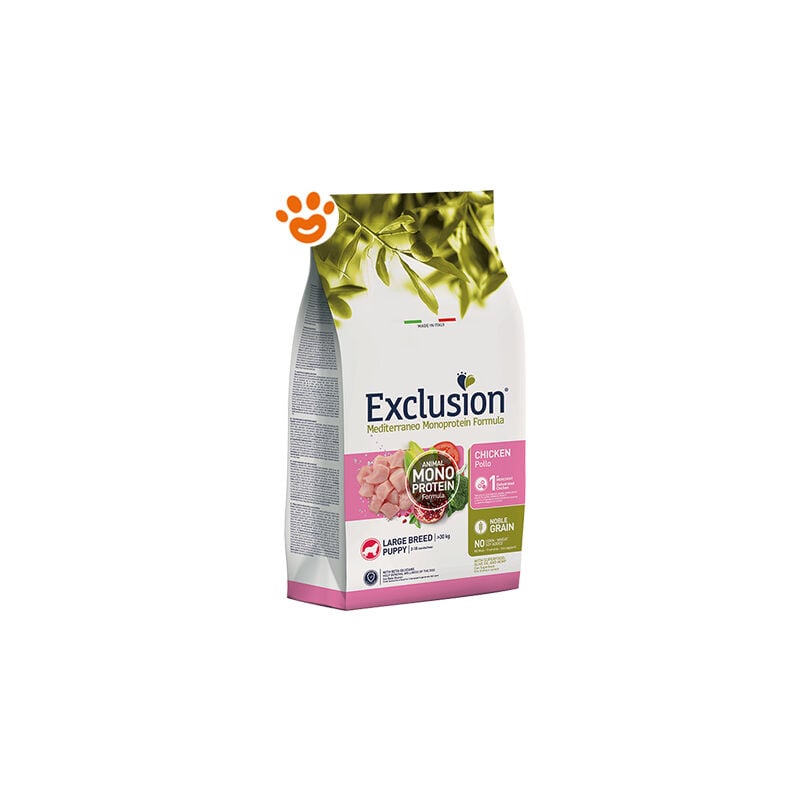 foto del prodotto dog mediterraneo monoproteico noble grain puppy large breed pollo dog mediterraneo monoproteico noble grain puppy large breed pollo sacco da 12 kg,
