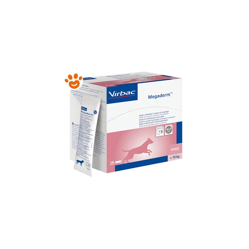 foto del prodotto dog megaderm 10 kg dog megaderm 10 kg confezione da 28 bustine virbac
