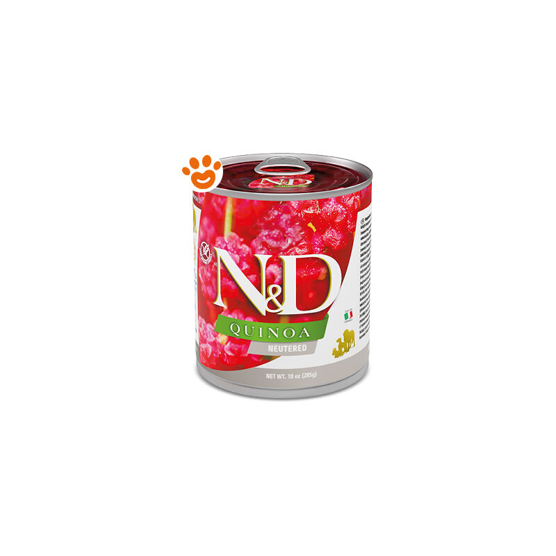 foto del prodotto dog n d quinoa adult neutered dog n d quinoa adult neutered lattina da 285 gr farmina