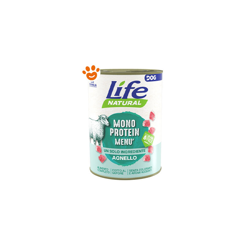 foto del prodotto dog natural monoprotein men agnello dog natural monoprotein men agnello lattina da 400 gr life