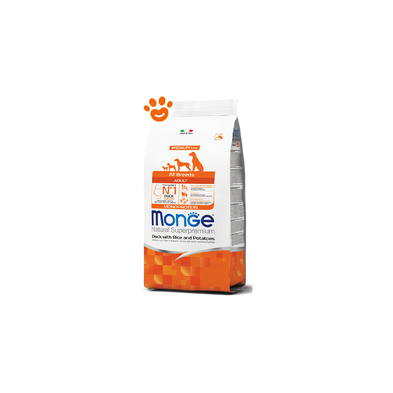 foto del prodotto dog natural superpremium all breeds puppy junior anatra, riso e patate sacco da 12 kg monge
