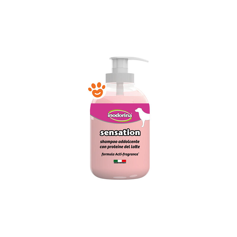 foto del prodotto dog sensation shampoo addolcente con proteine del latte dog sensation shampoo addolcente con proteine del latte confezione da 300 ml inodorina
