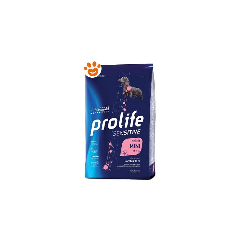 foto del prodotto dog sensitive adult mini lamb &amp; rice dog sensitive adult mini lamb &amp; rice - sacco da 2 kg - prolife