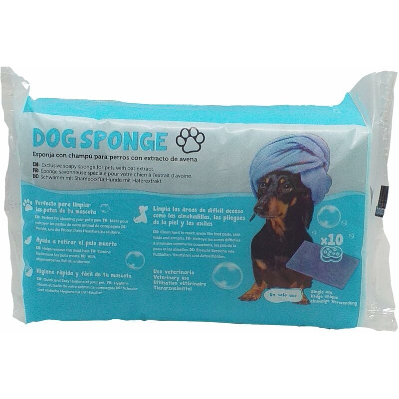 foto del prodotto dog sponge spugna per cani saponata monouso con shampoo alla farina d avena per cani. spugna da bagno e pulizia di tappetini per tutti i tipi di