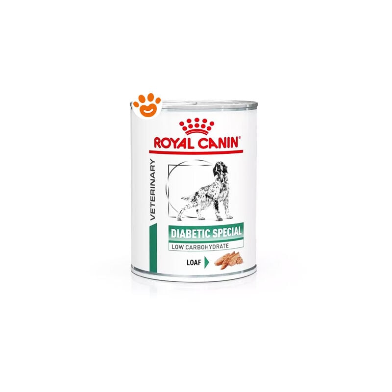 foto del prodotto dog veterinary diet diabetic special low carbohydrate dog veterinary diet diabetic special low carbohydrate lattina da 410 gr royal canin