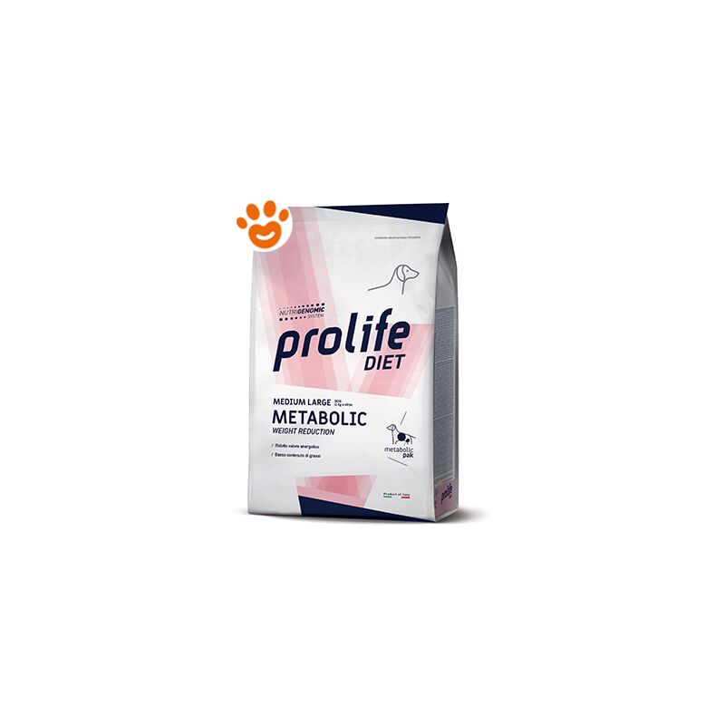 foto del prodotto dog veterinary medium large metabolic weight reduction dog veterinary medium large metabolic weight reduction sacco da 2 kg prolife