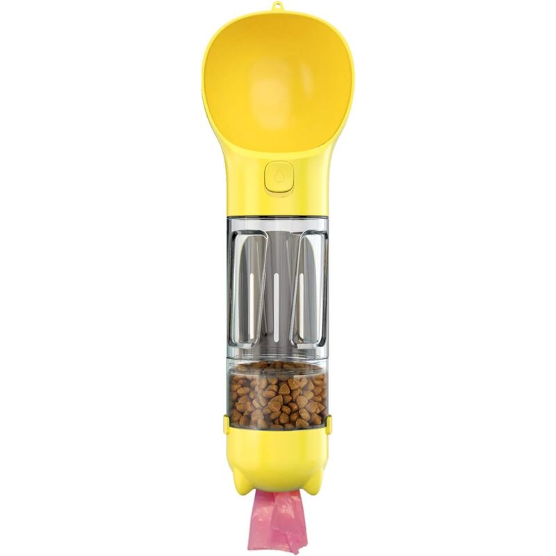 foto del prodotto dog water bottle,dog bottle,portable travel water bottle 300ml dust bag pet dog water bowl pet food container dispenser