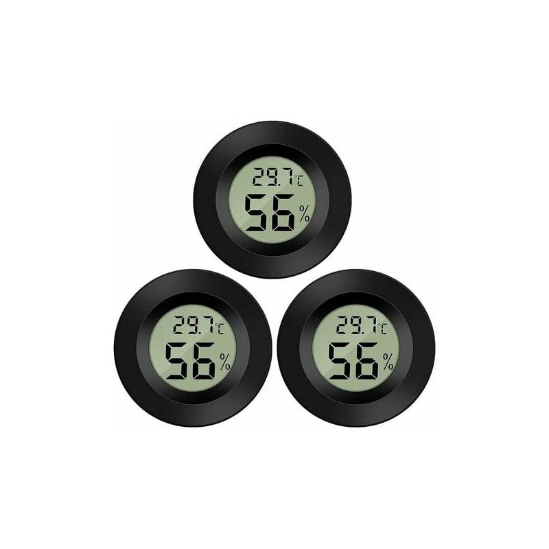 foto del prodotto dolaso mini termometro igrometro digitale lcd, termometro, indicatore termoigrometro portatile, temperatura umidit 5070 20 99 rh 3 pezzi 