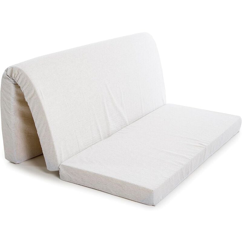 foto del prodotto dolcisogni materasso matrimoniale pieghevole per divano letto pronto letto 160x190 cm con laccetti di fissaggio, sfoderabile e lavabile