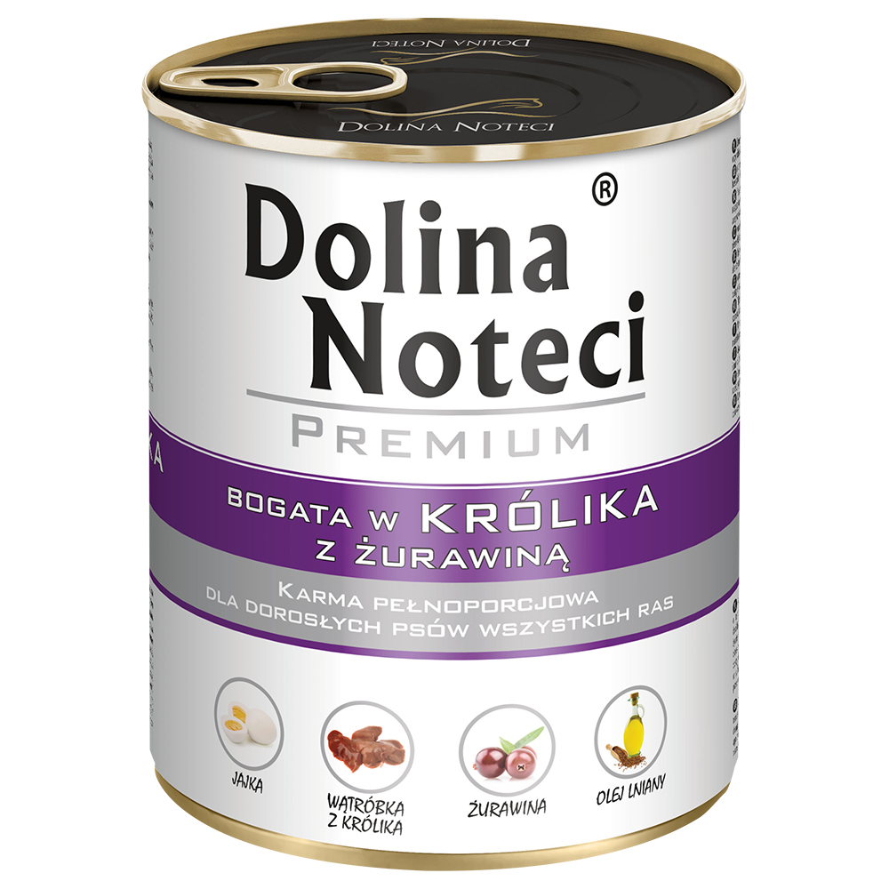 foto del prodotto dolina noteci premium, 12 x 800 g coniglio e mirtilli rossi