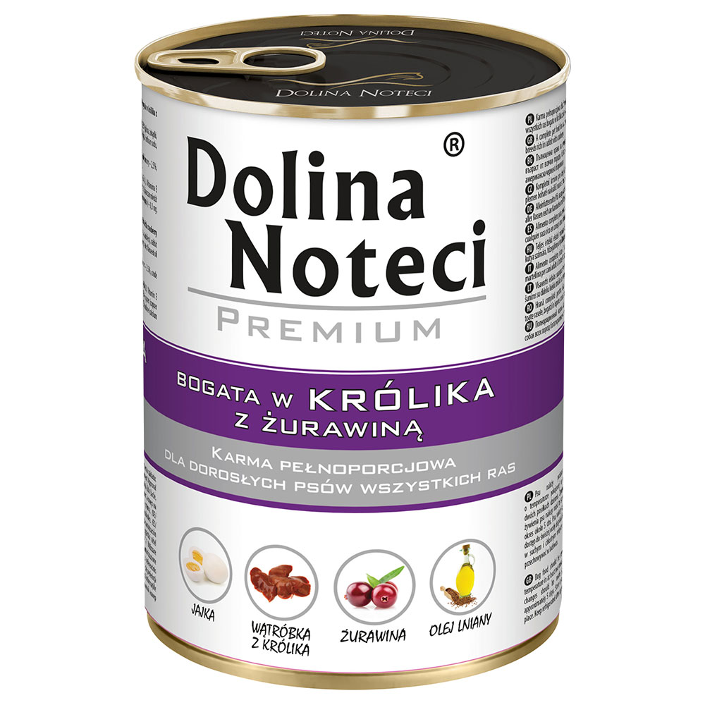 foto del prodotto dolina noteci premium, 24 x 400 g coniglio con mirtilli rossi