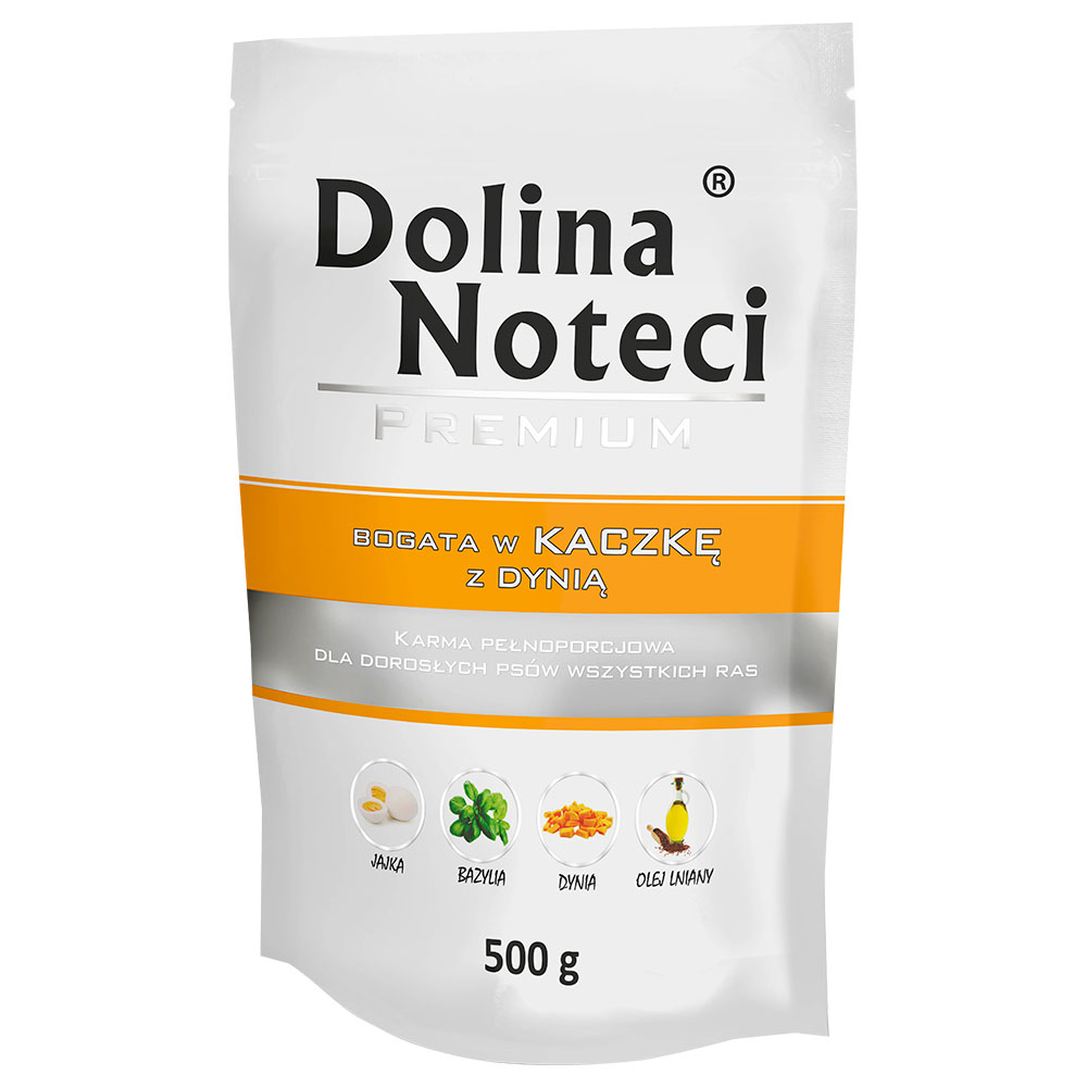 foto del prodotto dolina noteci premium in busta, 10 x 500 g anatra e zucca