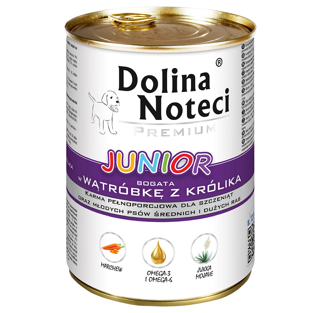 foto del prodotto dolina noteci premium junior megapack risparmio, 48 x 400 g - fegato di coniglio