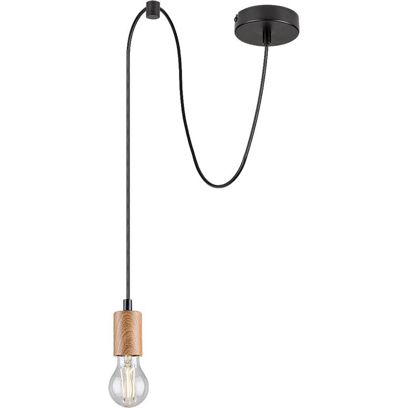 foto del prodotto dollien, indoor pendant lamp, matte black beech metal lamp,