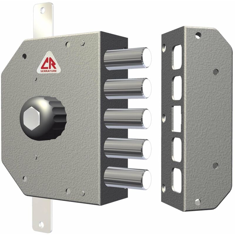 foto del prodotto dom serratura porta blindata senza aste con cilindro chiusura triplice 5 catenacci chiave entrata 60 mm mano sinistra 3200c 02n