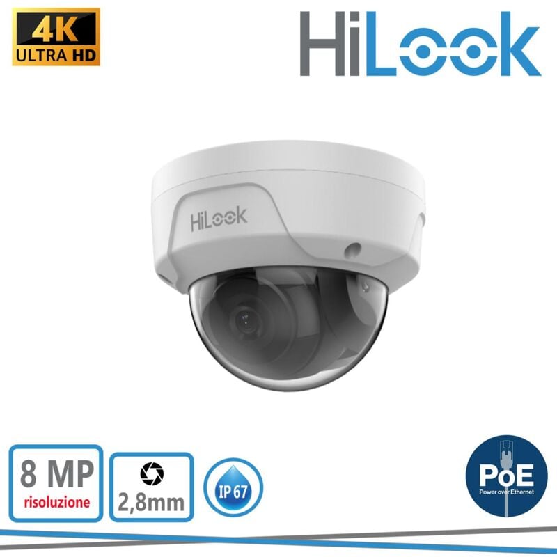 foto del prodotto dome ip 8mp 2,8mm ip67 poe