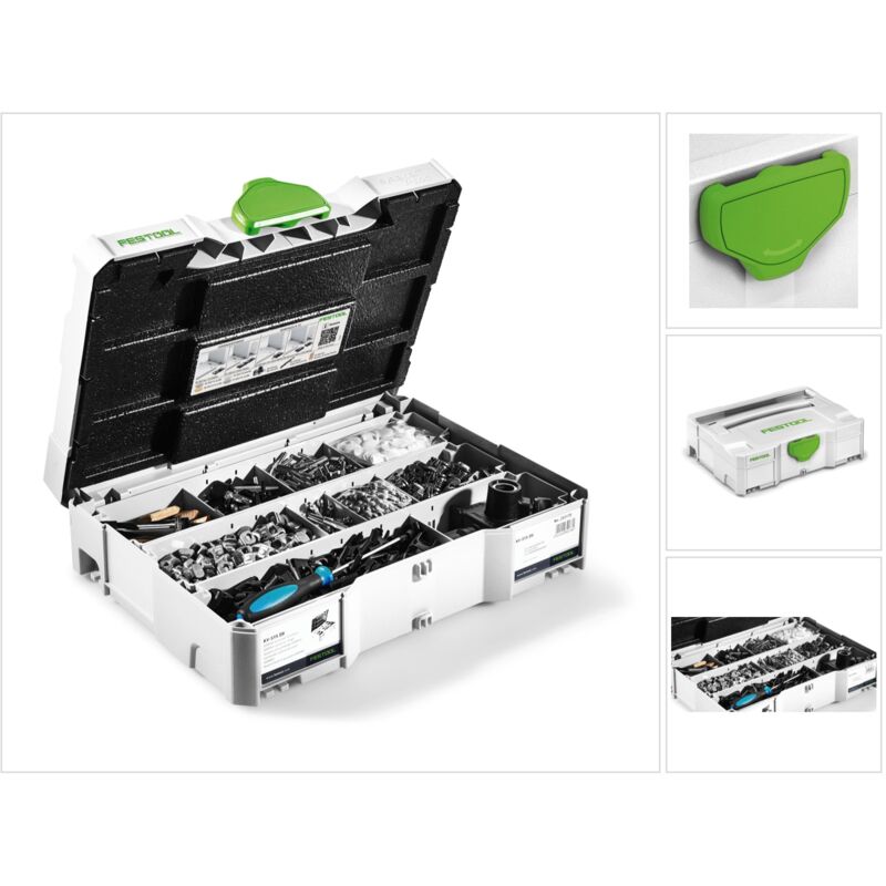 foto del prodotto domino gamma di connettori kv-sys d8 in sys 1 t-loc systainer per frese per tasselli 203170 - festool