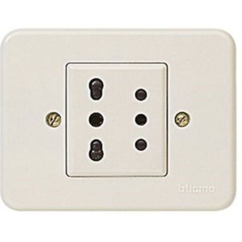 foto del prodotto domino presa 2p t 10a presa bipasso bticino