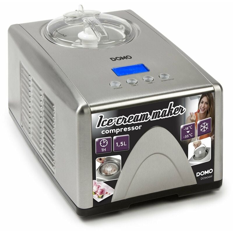 foto del prodotto domo do9066i do9066i macchina per il gelato, 150 w, 44 decibel, acciaio inox 18 8 plastica, giallo