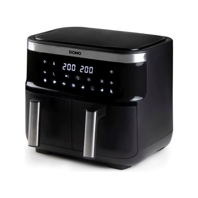 foto del prodotto domo hot air fryer do537fr 2 x 4 l 85 a 200 8 programmi automatici l40 x w 40 x h 36 cm