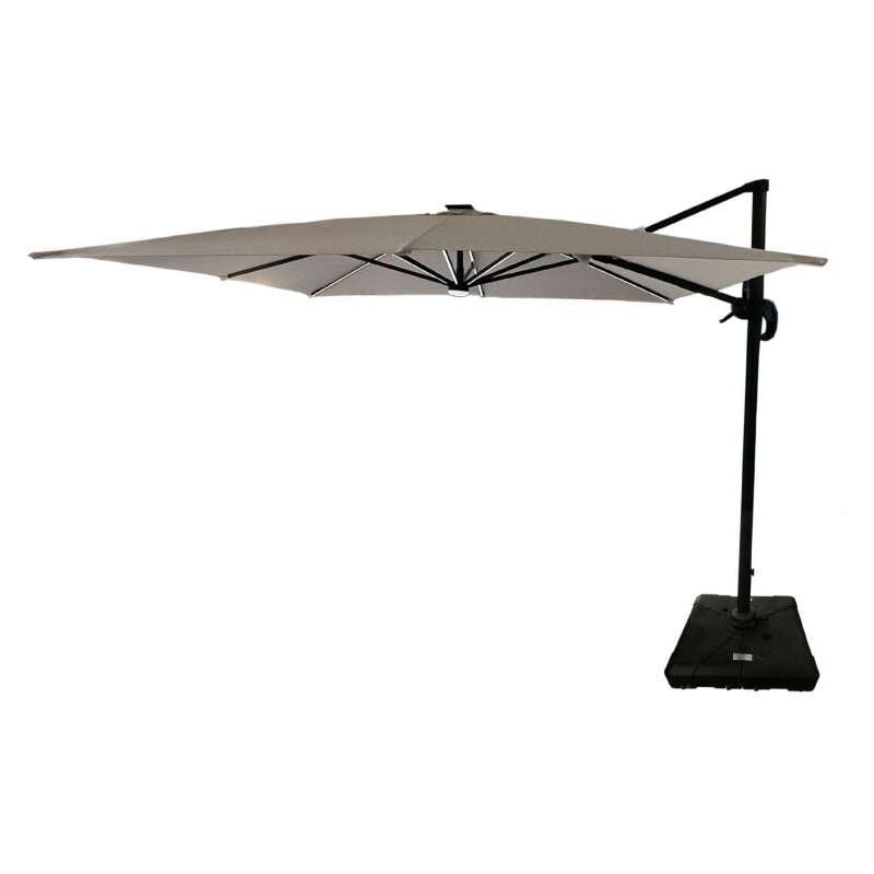 foto del prodotto domo mea ombrellone esterno ecru 3x3 m con luci led design moderno