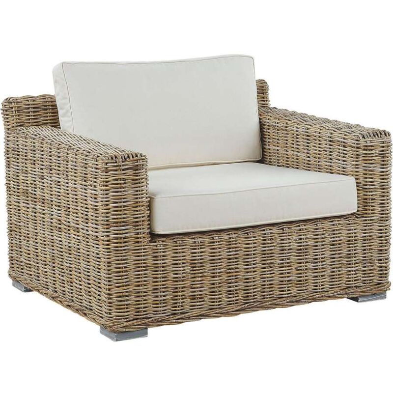 foto del prodotto domo mea poltrona da esterno in rattan beige 110x85x63 cm