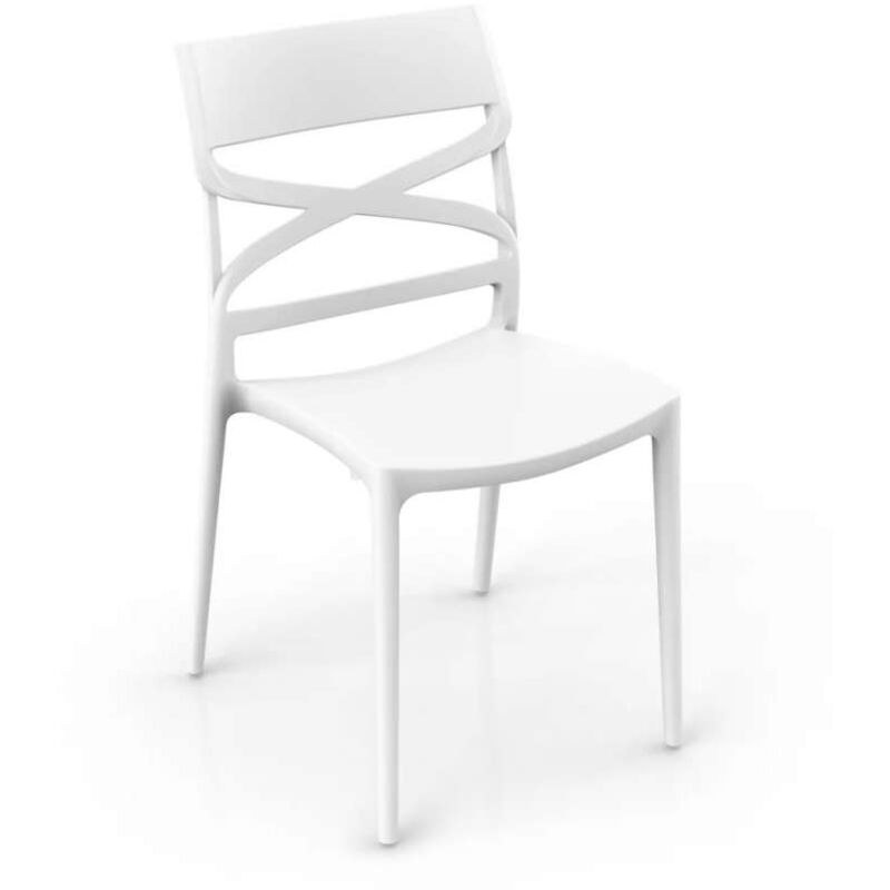 foto del prodotto domo mea sedia flow bianca design moderno e comfort 45x54x85 cm