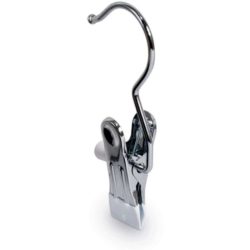 foto del prodotto domoliving appendini con pinza, perfetti come mollette per stivali o grucce appendiabiti per pantaloni e vestiti, set 4 ganci acciaio 4x11cm